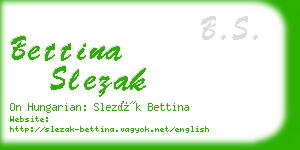 bettina slezak business card